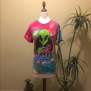 Tie Dye Alien “Chill!” Shirt